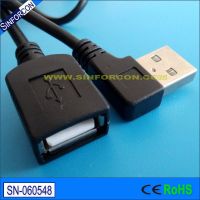 【Quality】 PlenoryShop สาย Usb 90องศาสำหรับแปลงเพศรูปตัว L สายปลั๊กยูเอสบีรูปตัว L สายเคเบิลหัวแปลงชาร์จไฟ Usb รูปแท่งลิปสติก