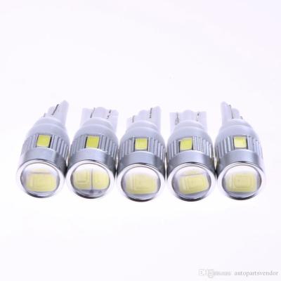 6pcs Car LED Lights Canbus T10 5630 6SMD Decoding W5W Show Wide Lights