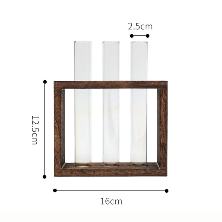 newest-arrival-hydroponic-plants-container-with-wood-frame-clear-glass-test-tube-vase-for-home-decoration