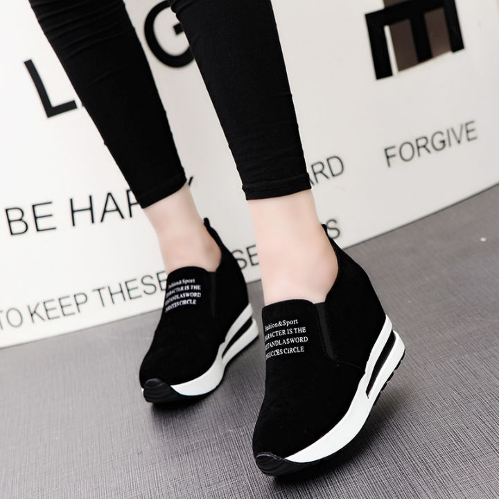 spring-korean-style-platform-wedge-platform-womens-pumps-loafers-trendy-mid-heel-casual-shoes