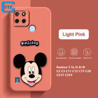 สำหรับ Realme 5 5S 5i 6i 9i C2 C3 C11 C12 C15 C20 C21Y C25Y เคสโทรศัพท์การ์ตูน Mickey Minne เคสซิลิโคนนิ่ม TPU