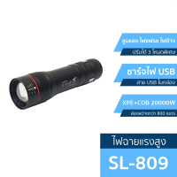 Flashlight Rechargeable ไฟฉายแรงสูง ชาร์จไฟได้ Ultrafire ไฟฉายแรงสูง ไฟฉายเดินป่า ไฟฉายกู้ภัย ปรับไฟได้ 3 โหมด ซูมไฟ ไฟกระพิบ ไฟตั้งพื้น ชาร์จไฟ USB ️AEK Hardware️ ไฟฉายแรงสูงพกพา ไฟฉายแรงสูง ของแท้