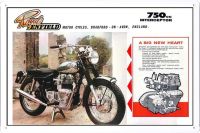 Royenfield รถจักรยานยนต์750cc เครื่องสกัดกั้น7.8 "X 11.8" แผ่นโลหะโปสเตอร์ดีบุกเครื่องตกแต่งฝาผนัง