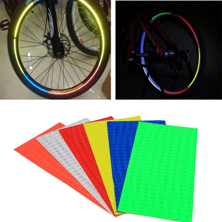 XIMENAU Motorcycle Outdoor Strips Wheel Rim Safety MTB Bike Reflective Bicycle Stickers