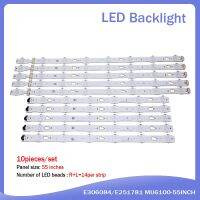 แถบไฟแบล็คไลท์ LED 10ชิ้น/เซ็ตสำหรับซัมซุง55นิ้ว E306084ทีวี/MU6100-55INCH-R E251781/L-8/6EA-170724/170724-4*1.5ขั้วบวกทีวี