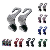 2PCS Car Back Hooks Rhinestones Hanger Headrest Storage Holder Interior Accessories