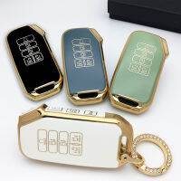 【2023】7 Button Car Remote Key Case Cover Shell For Kia Sorento MQ4 2020 2021 Kawa K7 Premium TPU Gold Edge Key Shell Bag Key Cover