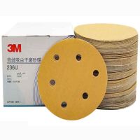 3M236u 10pcs 5 Inch 125mm Round Sandpaper 6 Hole Disk Sand Sheets Grit 180-600 Hook and Loop Sanding Disc Polish