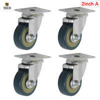 PVC Casters 4pcs Casters Heavy Duty 2/3 Inch Pneumatic Caster Wheels No Noise Wheels