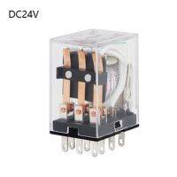 DC12V/AC220V/DC24V รีเลย์ไฟฟ้า11-Pin 5A พร้อมไฟ Led,สามเปิดและสามปิดไมโครรีเลย์