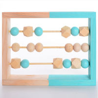 【Free-delivery】 MBJ Amll Montessori ของเล่นไม้ธรรมชาติ Abacus กับลูกปัดหัตถกรรมเด็กการเรียนรู้ของเล่นการศึกษาเด็กตกแต่งห้อง Ins ของเล่นป๊อปของขวัญ