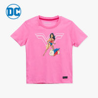 Pena House Wonder Woman T-Shirt 100% Cotton Pink Color เสื้อยืดเด็กพิมพ์ลายวันเดอร์ วูแมน ผ้าคอตตอน100% สีชมพู