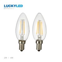 【♘COD Free Cas♘】 dongdangx59 Lucky Led ไส้หลอดไฟโคมไฟเอดิสัน C35 E14 2W 4W Ac 220V 110V หลอดไฟ Vintage หลอดไฟ Led สำหรับแสงในร่ม