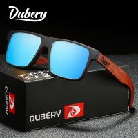 DUBERY Exclusive Design Vintage Mens Glasses Walnut Wooden Sunglasses UV400 Protection Fashion Square Sun glasses Women