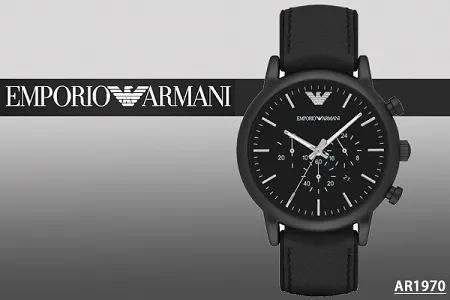 100% ORIGINAL) Emporio Armani Men's AR1970 Luigi Chronograph Black