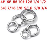 5-100 buah 304 Stainless Steel Spring Split Lock Washer Elastic Gasket 4 6 8 10 12 1/4 1/2 5/8 7/16 3/8 9/16