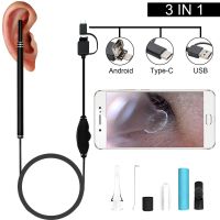 Medical In Ear Cleaning Endoscope Spoon Mini Camera Ear Picker Ear Wax Removal Visual Ear Mouth Nose Otoscope Support Android PC