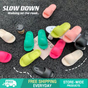Dép Bánh MìDép Sandal Đi Trong Nhà Đế Mềm Chống Trượt Màu Trơn Xinh Xắn