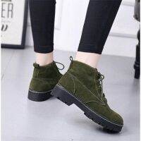 99 Salekasut perempuan new model British style Martin boots joker spring and autumn style boots bootie suede lace-up ins trend thin thin boot boot fashion joker casual womens shoes