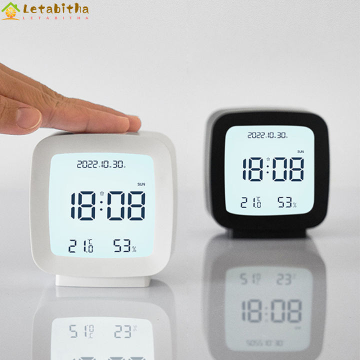 letabitha-จอแสดงผลข้อมูลเวลานาฬิกาปลุกดิจิทัล-เครื่องแสดงอุณหภูมิความชื้นอิเล็กทรอนิกส์สำหรับตกแต่งสำนักงานห้องนอน
