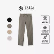 Quần kaki nam CATSA phối lưng thun 4 màu, bền màu, thoáng mát