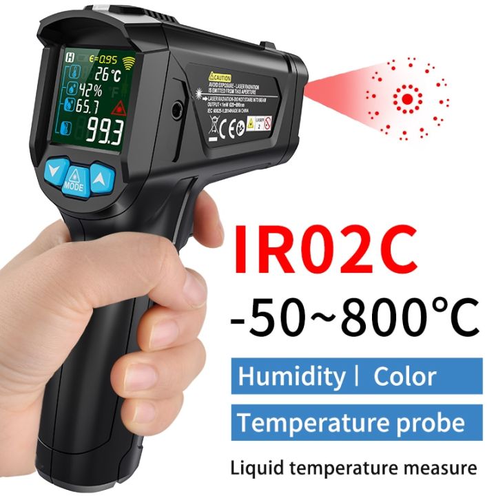 Infrared Thermometer Temperature Gun -58f ~932f, Digital Laser Thermometer  Gun For Cooking, Pizza Oven, Grill, Ir Thermometer Temp Gun With Adjustable