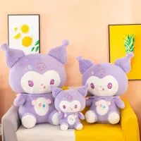 XFZHG ตุ๊กตานิ่มที่สร้างสรรค์การ์ตูนอะนิเมะ Plushie ตุ๊กตาจี้ของเล่นตุ๊กตาปลอบใจ Kado Ulang Tahun เพื่อนนอนของเล่น Kuromi ตุ๊กตาผ้ากำมะหยี่ Boneka Mainan Kuromi ตุ๊กตาหนานุ่ม Hiasan Kamar