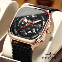 2021 New Moodun Black Warrior Watch Mens Automatic Mechanical Watch Square Trendy Mens Watch