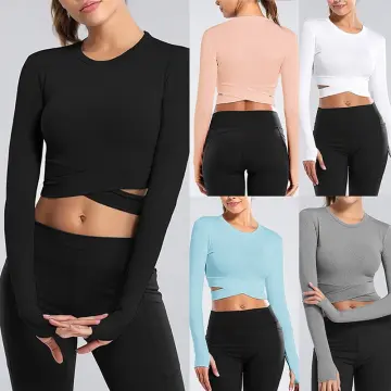 Athleticwear Fitness Gym Yoga Shirts Women Shirt Long Sleeve Hollow out Sports  Padded Crop Top Breathable Running Tops - China Bras and Sport Clothing  price