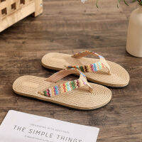 New style คลิป slippers รองเท้าแตะชายหาดสวมหญ้าผู้หญิง PP ฤดูร้อน ladies รองเท้าแตะแฟชั่น