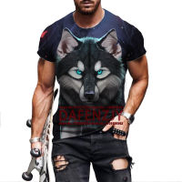 2023 newWolf T-Shirt Mens 3D Print Tee Shirt Funny Short Sleeve Fashion Harajuku Animal Tops Streetwear Casual T Shirt