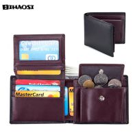 Leather Mens Money Short Rfid Anti-theft Mens Wallet Wristlet Leather Purse Cash Wallet Man Wallet High Quality Wholesale