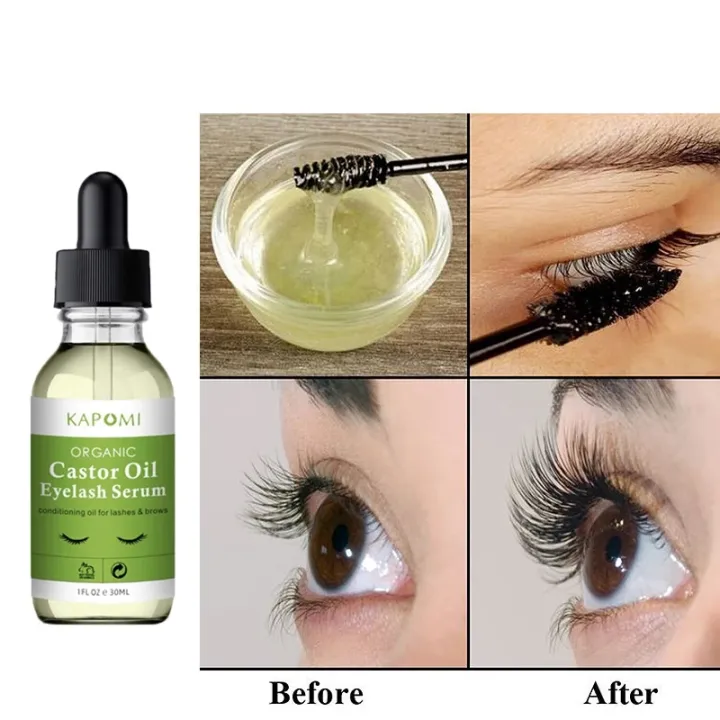 DORISNA Natural Castor Oil Eyelash Growth Serum Hair Treatment Eyebrow
