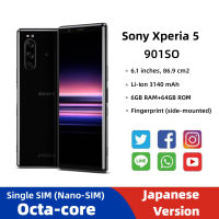 ปลดล็อก Sonys Xperias 5 Octa-core 6.1 นิ้วสมาร์ทโฟน 6GB RAM 64GB ROM ซิมเดียว Android NFC Bluetooth 3140mAh โทรศัพท์มือถือลายนิ้วมือ