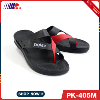 รองเท้าแตะ รองเท้าแตะแบบหนีบ รองเท้าแตะแบบคีบ รองเท้าสายไขว้ รองเท้าผู้ชาย รองเท้ายางพื้นนิ่ม รองเท้าใส่สบาย รองเท้า PEKA รุ่น PK-405M