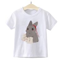 Mo Dao Zu Shi Kids T-shirt For Girls Boys Summer Cartoons Clothes Short Sleeve Tops Tees Anime Fashion White T Shirts,YKP174