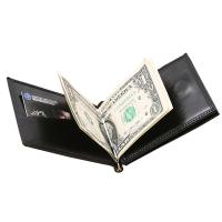 ZZOOI New Brand Luxury Business Man money clip wallet with metal clamp magnet hasp card slots slim designer leather purse for men