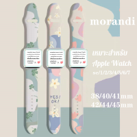 NEW Morandiสายสมาร์ทวอช ซิลิโคน สาย สำหรับSmart Watch สายคุณภาพดี สำหรับ หน้าปัด 38/40/41mm 42/44/45mm Smart Watch S7 6/5/4/3/2/1