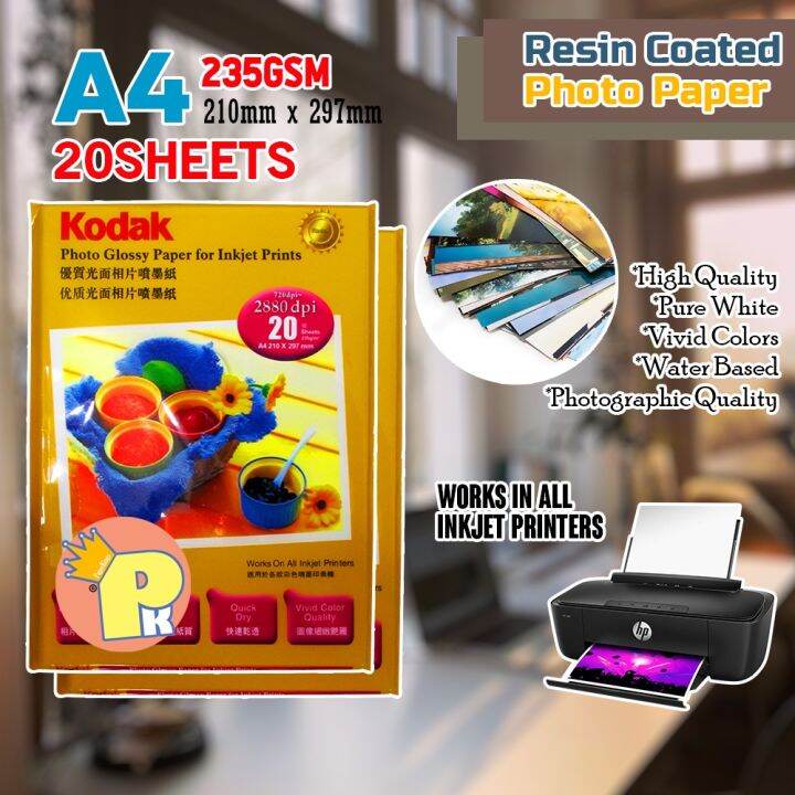 A4 Size Kodak RC glossy Linen woven satin rough satin Photo Paper