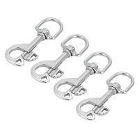 4PCS Scuba Diving Hooks Swivel Eyebolt Spring Hook Clip Marine Boat 96Mm Stainless Steel