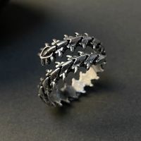 Euro American Punk Gothic Skull Spine Mens Ring Opening Adjustable Retro Lovers Hip Hop Viking Ring