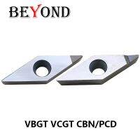 BEYOND เครื่องกลึงโบรอนไนไตรด์เพชร เครื่องมือ CBN PCD VBGT VCGT 110302 110304 110308 160404 160408 160412 1pcs CNC Carbide Inserts