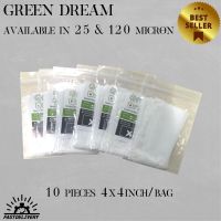 BBF ROSIN PRESS  Green Dream  25 &amp; 120 micron Size 4x4 Inch Rosin Bags 10 Pieces  / 25 &amp; 120 ไมครอน ขนาด 4x4 นิ้ว จำนวน 10ชิ้น  สินค้าพร้อมจัดส่ง