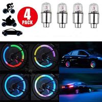 4pcs Car Auto SUV Wheel Tire Tyre Air Valve Stem LED Light Caps Cover Accessories Valve Stems Caps Adapters