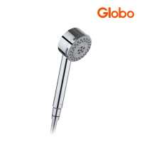 Globo ฝักบัวสายอ่อนสีโครเมี่ยมปรับน้ำ 3 ระดับ ขนาด ? 8 ซม. พร้อมสายสแตนเลส 201 รุ่น GS-03-213-50