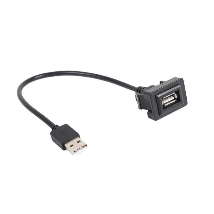 Car Dash Flush Mount USB Port Panel Extension Cable Adapter for Toyota
