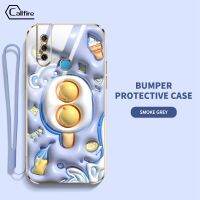 Callfire คอลเลกชันเคสสำหรับ Vivo V15 Pro 1819 ใหม่ คอลเลกชันลายไอศกรีมขนมสตรอเบอร์รี่ฝาครอบป้องกันหรูหราเคสนิ่มเคลือบอิเล็คโทรเพลทกันตกและสายรัดฟรีสายคล้อง