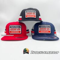 หมวก หมวกตาข่าย หมวกวินเทจ หมวกแนววินเทจ โลโก้ Vintage Troy Lee Designs Lucas Oil Honda Snapback หมวกHIPHOP หมวกแฟชั่น หมวกเต็มใบ Cap