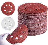 【CW】▥﹍▦  15Pcs 5 Inch 125mm 8 Holes Oxide Dry 60 to 1200 Grits  Loop Sandpaper Sanding Disc for Metal   Auto Wood