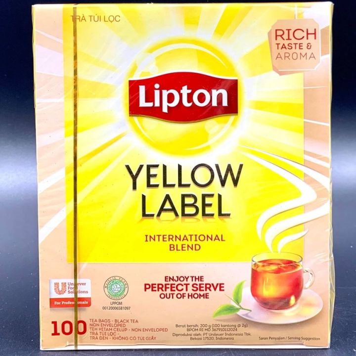 Lipton Yellow Label International Blend 100 Tea Bags | Lazada PH